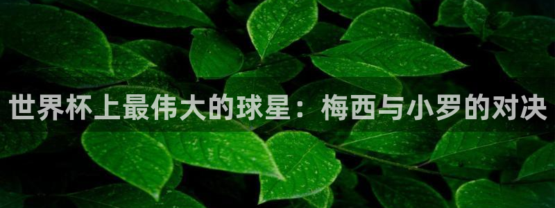 2026世界杯欧洲预选赛赛程表:世界杯上最伟大的球星:梅西与小罗的对决